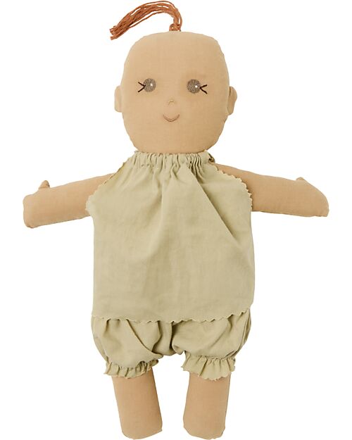 Lorena Canals Nari Set - Culla/Tappeto/Cestino/Pouf - 100% Materiale Riciclato - Mini Lorena Collection - 22 x 32 x 16 cm Bambole