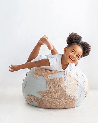 Lorena Canals Pouf Back to School - Mondo (45 x 50 cm) Cuscini Arredo