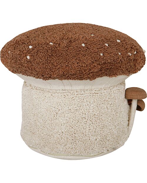 Lorena Canals Pouf Boletus - Toffee/Naturale - Cotone - Mushrooms Collection - 35 x 45 cm Pouf