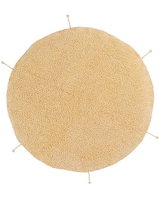 Lorena Canals Pouf e Tappeto 2 in 1 Lou - Miele - Diametro 120 cm Pouf