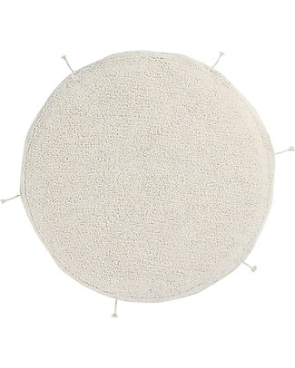 Lorena Canals Pouf e Tappeto 2 in 1 Lou - Natural - Diametro 120 cm Pouf
