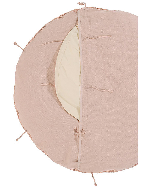 Lorena Canals Pouf e Tappeto 2 in 1 Lou - Rosa Vintage - Diametro 120 cm Tappeti Arredo