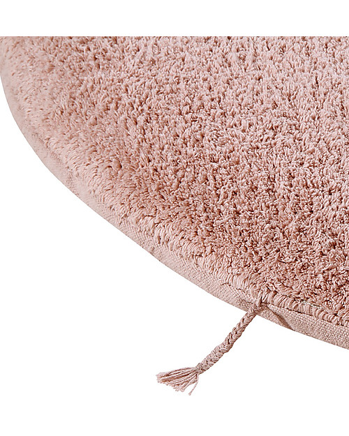 Lorena Canals Pouf e Tappeto 2 in 1 Lou - Rosa Vintage - Diametro 120 cm Tappeti Arredo