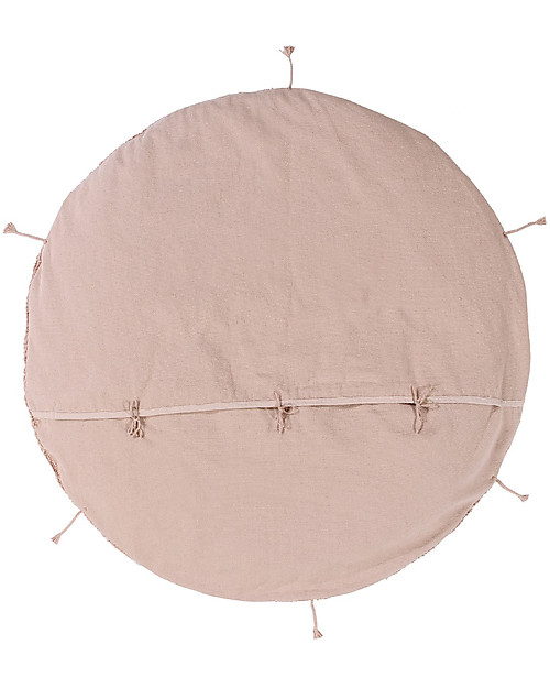 Lorena Canals Pouf e Tappeto 2 in 1 Lou - Rosa Vintage - Diametro 120 cm Tappeti Arredo