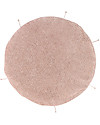 Lorena Canals Pouf e Tappeto 2 in 1 Lou - Rosa Vintage - Diametro 120 cm Tappeti Arredo