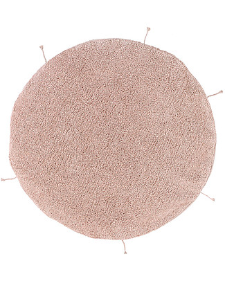 Lorena Canals Pouf e Tappeto 2 in 1 Lou - Rosa Vintage - Diametro 120 cm Tappeti