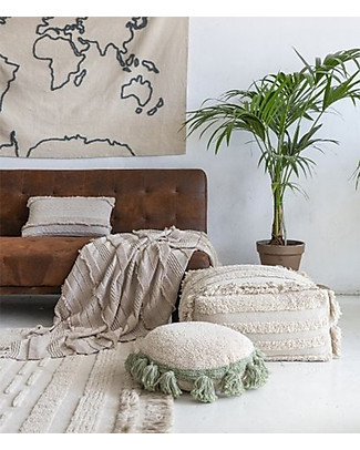 Lorena Canals Pouf Early Hours, Air Natural - 100% Cotone (54 x 54 x 27 cm) Pouf