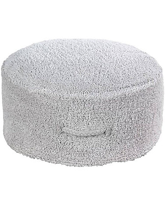 Lorena Canals Pouf in cotone Chill, Grigio Perla - 20x50 cm Cuscini Arredo_