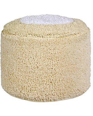 Lorena Canals Pouf Marshmallow Rotondo, Vaniglia - 18x27 cm Cuscini Arredo_