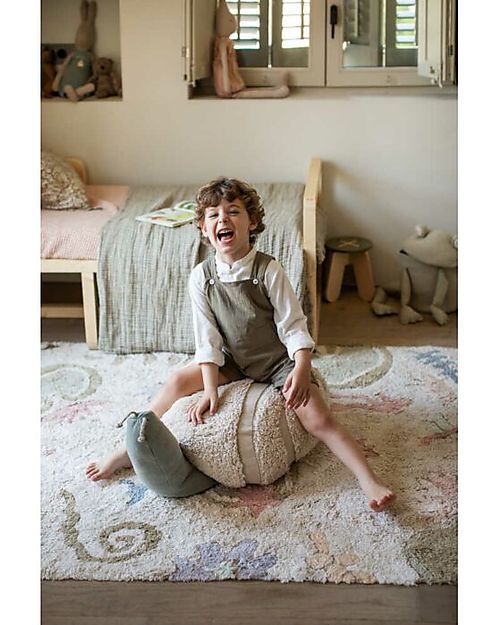 Lorena Canals Pouf Mr. Snail - Fantasy Garden - Blu Vintage - (35x95x45 cm) Pouf