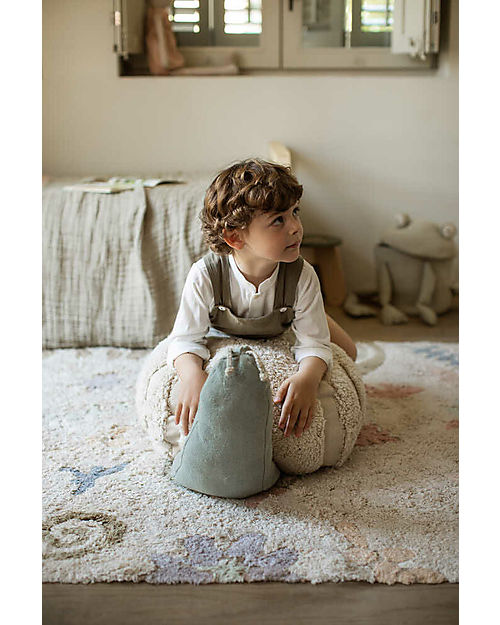 Lorena Canals Pouf Mr. Snail - Fantasy Garden - Blu Vintage - (35x95x45 cm) Pouf