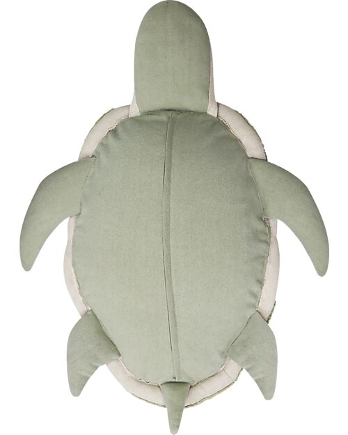 Lorena Canals Pouf Mrs.Turtle - Verde Oliva - Cotone - Sea Wonders Collection - 20 x 115 x 85 cm Pouf