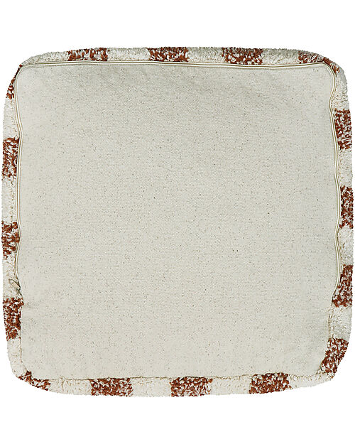 Lorena Canals Pouf Scacchi - Bianco e Caramello - Cotone - Little Chefs Collection Pouf