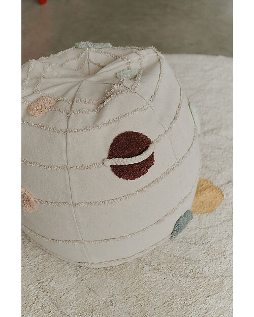 Lorena Canals Pouf Solar - Natural - Cotone - Collezione Astronaut - 50 x 45 cm Pouf
