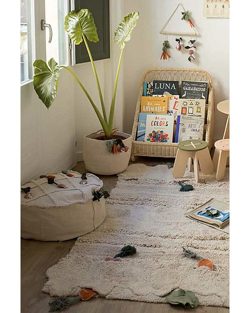Lorena Canals Pouf Tic-Tac-Toe - Oli&Carol - Cotone - (50x50x20 cm) Pouf