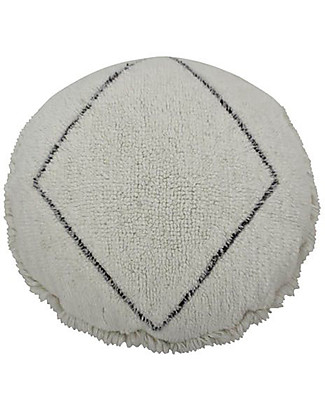 Lorena Canals Pouf Woolable Reversibile Bereber Soul, 100% Lana - 70 cm Cuscini Arredo