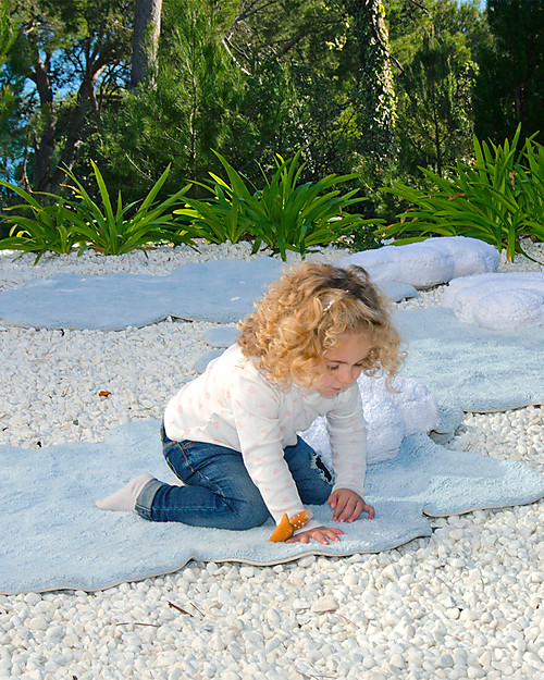 Lorena Canals Puffy Dream, Tappeto Nuvola Lavabile, Azzurro - 110 x 170 cm Tappeti Arredo