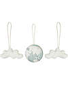 Lorena Canals Set di 3 Sonagli per Palestrina - World Ball - 100% Cotone Organico GOTS - Bamboo Collection - 40 x 50 cm Palestrine