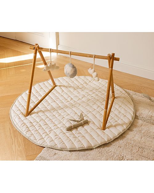Lorena Canals Set di 3 Sonagli per Palestrina - World Ball - 100% Cotone Organico GOTS - Bamboo Collection - 40 x 50 cm Palestrine