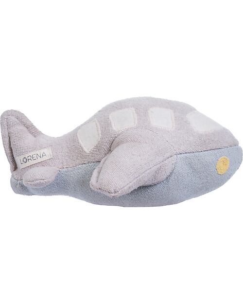 Lorena Canals Set Ride & Roll Airplane - Aereo + Pista - Grigio/Azzurro/Verde - Pista Lunga 4 Metri Tappeti Gioco