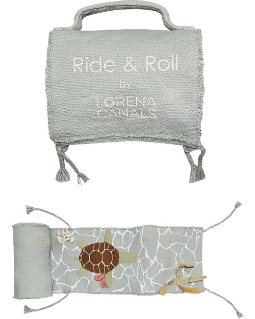 Lorena Canals Set Ride & Roll The Sea - Tartaruga - Cotone - Sea Wonders Collection - Pista Lunga 4 metri! Tappeti Gioco