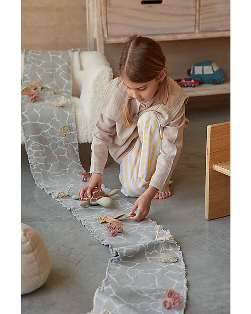 Lorena Canals Set Ride & Roll The Sea - Tartaruga - Cotone - Sea Wonders Collection - Pista Lunga 4 metri! Tappeti Gioco