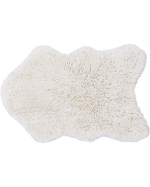 Lorena Canals Tappeto con Bordi Arrotondati in Lana - Sheep White - Sheep of the World Collection - 75 x 110 cm Tappeti Arredo
