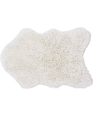 Lorena Canals Tappeto con Bordi Arrotondati in Lana - Sheep White - Sheep of the World Collection - 75 x 110 cm Tappeti Arredo