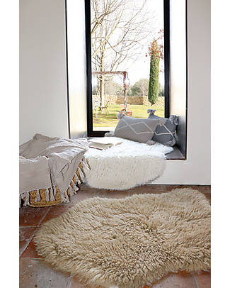 Lorena Canals Tappeto con Bordi Arrotondati in Lana - Sheep White - Sheep of the World Collection - 75 x 110 cm Tappeti Arredo
