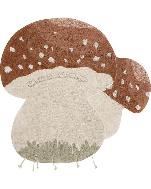 Lorena Canals Tappeto Gioco - Boletus - Marrone - Cotone - Mushrooms Collection - 120 x 120 cm Tappeti Arredo