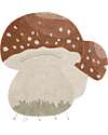 Lorena Canals Tappeto Gioco - Boletus - Marrone - Cotone - Mushrooms Collection - 120 x 120 cm Tappeti Arredo