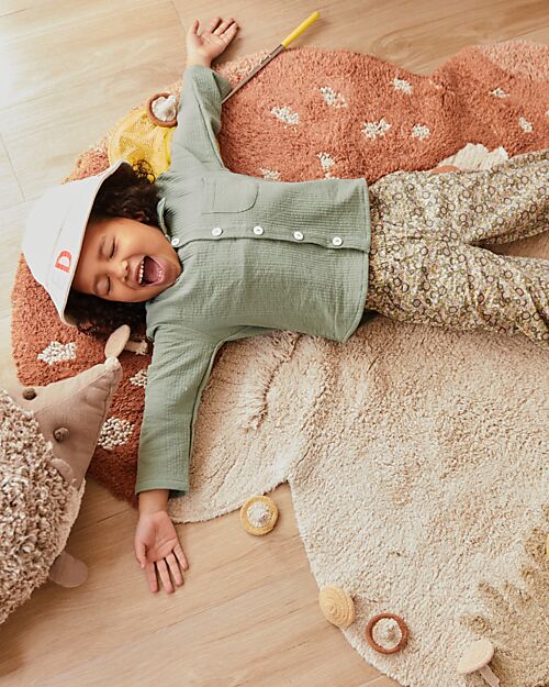 Lorena Canals Tappeto Gioco - Boletus - Marrone - Cotone - Mushrooms Collection - 120 x 120 cm Tappeti Arredo