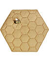 Lorena Canals Tappeto Gioco Imbottito - Honeycomb - Miele - 100% Cotone Organico - Collezione Planet Bee - 100 x 100 cm Tappeti Gioco Imbottiti