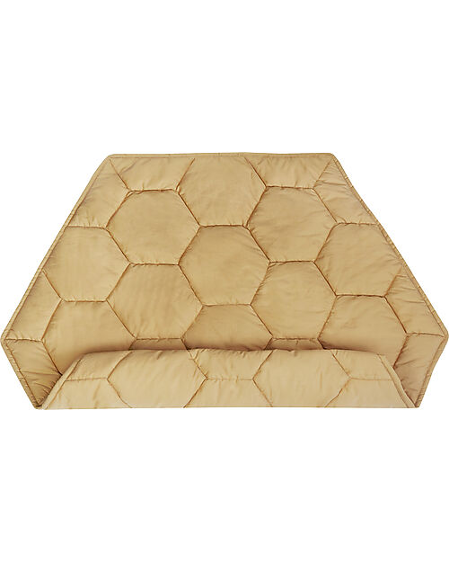Lorena Canals Tappeto Gioco Imbottito - Honeycomb - Miele - 100% Cotone Organico - Collezione Planet Bee - 100 x 100 cm Tappeti Gioco Imbottiti