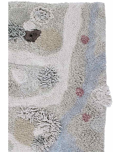 Lorena Canals Tappeto Gioco Lavabile Path - Natural - Cotone Naturale (120x160 cm) Pouf