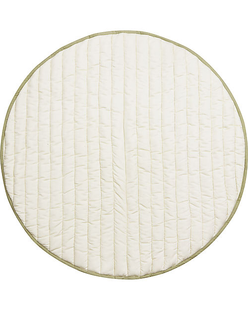 Lorena Canals Tappeto Gioco Reversibile - Leaf - Verde Oliva - Cotone Organico GOTS - Bamboo Collection - Diametro 100 cm Tappeti Arredo
