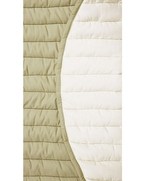 Lorena Canals Tappeto Gioco Reversibile - Leaf - Verde Oliva - Cotone Organico GOTS - Bamboo Collection - Diametro 100 cm Tappeti Arredo