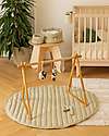 Lorena Canals Tappeto Gioco Reversibile - Leaf - Verde Oliva - Cotone Organico GOTS - Bamboo Collection - Diametro 100 cm Tappeti Arredo
