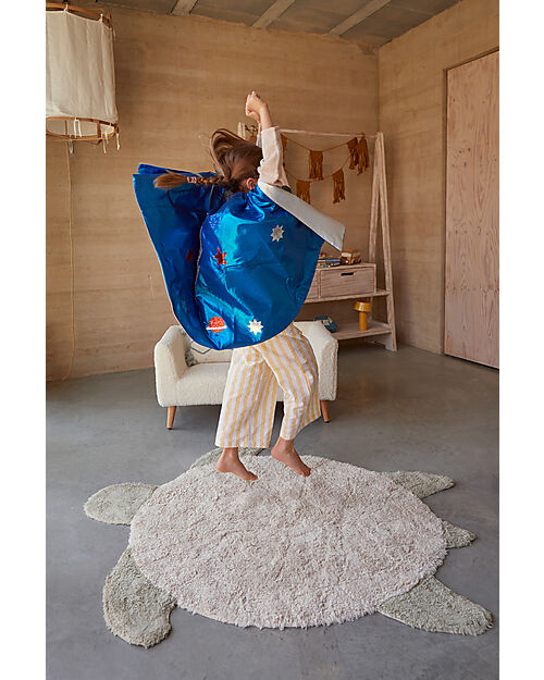 Lorena Canals Tappeto Gioco - Sea Turtle - Verde Oliva - Cotone - Sea Wonders Collection - 110 x 130 cm Tappeti Arredo