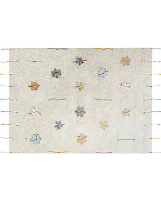 Lorena Canals Tappeto Gioco - Wildflowers - Natural - Cotone - Collezione Planet Bee  - 120 x 160 cm Tappeti Arredo