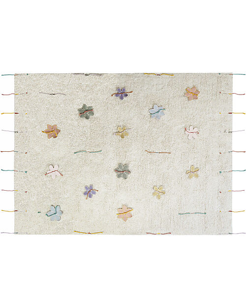Lorena Canals Tappeto Gioco - Wildflowers - Natural - Cotone - Collezione Planet Bee  - 120 x 160 cm Tappeti Gioco