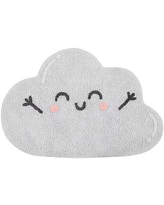 Lorena Canals Tappeto Lavabile a Forma di Nuvoletta Happy Cloud - 100% cotton (85x120 cm) Tappeti