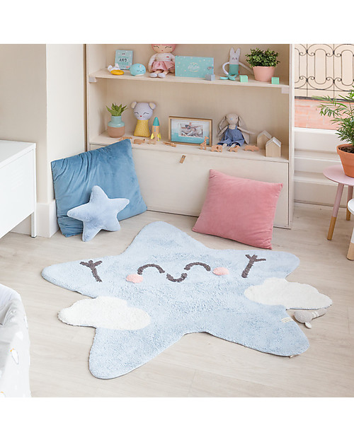 Lorena Canals Tappeto Lavabile a forma di Stellina Happy Star - 100% cotton (120x120 cm) Tappeti Arredo