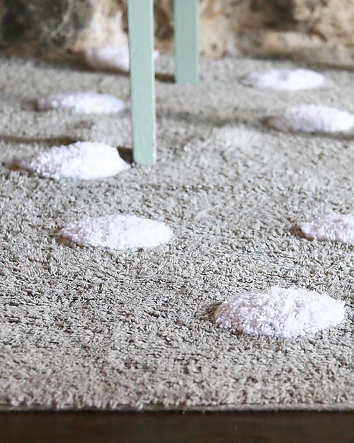 Lorena Canals Tappeto Lavabile a Pois, Grigio - 100% Cotone (120cm x 160cm) Tappeti Arredo