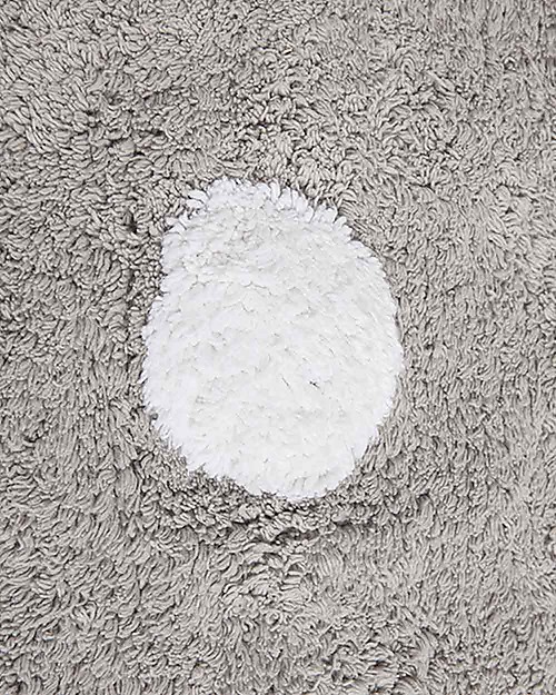 Lorena Canals Tappeto Lavabile a Pois, Grigio - 100% Cotone (120cm x 160cm) Tappeti Arredo