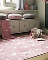 Lorena Canals Tappeto Lavabile a Pois, Rosa - 100% Cotone (120cm x 160cm) Tappeti Arredo