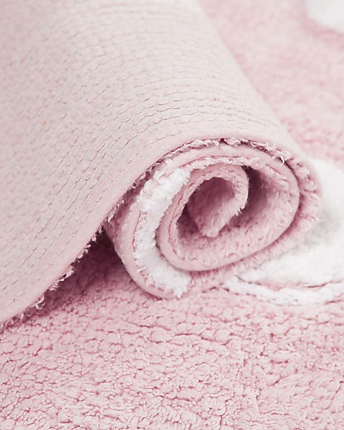Lorena Canals Tappeto Lavabile a Pois, Rosa - 100% Cotone (120cm x 160cm) Tappeti Arredo