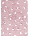 Lorena Canals Tappeto Lavabile a Pois, Rosa - 100% Cotone (120cm x 160cm) Tappeti Arredo
