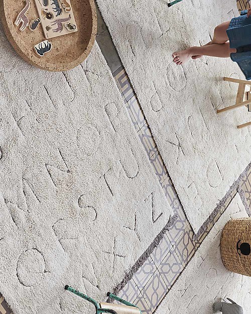 Lorena Canals Tappeto Lavabile - ABC M - Collezione RugCycled (140cm x 200cm) Tappeti Arredo