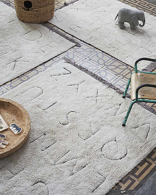 Lorena Canals Tappeto Lavabile - ABC M - Collezione RugCycled (140cm x 200cm) Tappeti Arredo